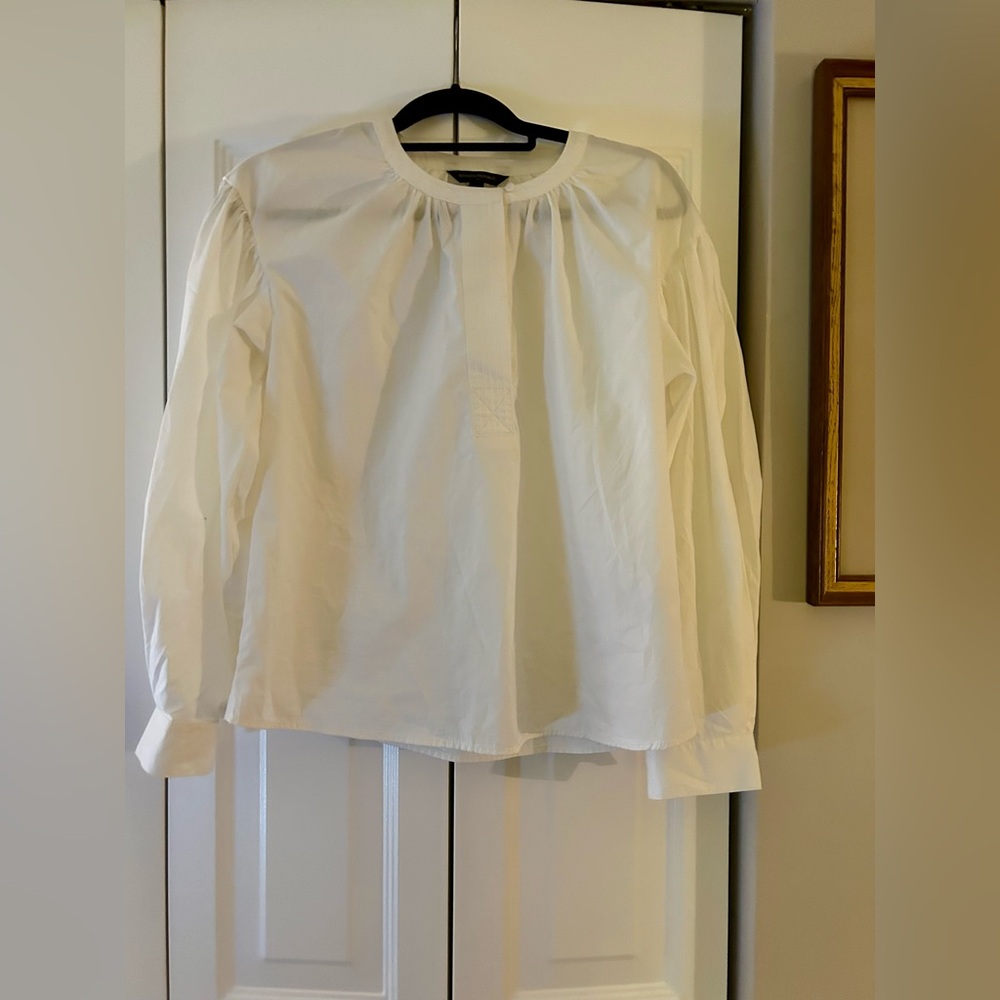 Banana Republic Women’s White XS Cotton Regency Boho/Bohemian Cottagecore Top